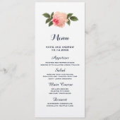 Menu Coral and Navy Blue Wedding (Voorkant)