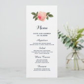 Menu Coral and Navy Blue Wedding (Staand voorkant)