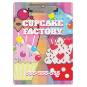 Menu CUPCAKE FACTORY Klembord (Voorkant)