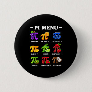 Menu dag 3,14 wiskundeleraar symbool grappige taar ronde button 5,7 cm