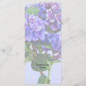 Menu Dainty Blue Hydrangea (Achterkant)