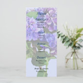 Menu Dainty Blue Hydrangea (Staand voorkant)