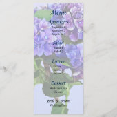 Menu Dainty Blue Hydrangea (Voorkant)