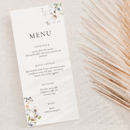 Menu Dainty Wildflower
