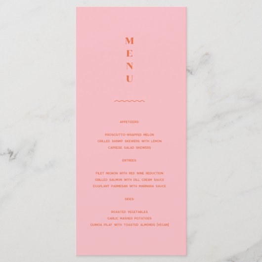 Menu Daisy Wedding (Voorkant)