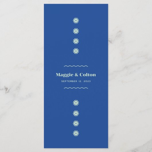 Menu Daisy Wedding (Achterkant)