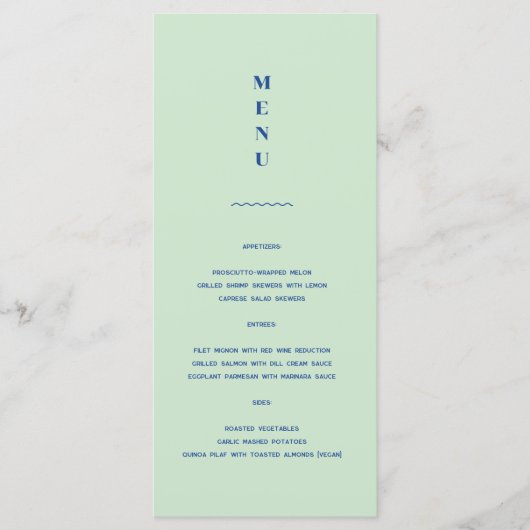 Menu Daisy Wedding (Voorkant)