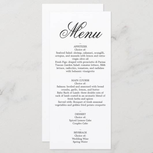 Menu - DE BESTE Suite (Voorkant / Achterkant)