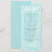 Menu Deco Wedding Waterverf Turquoise (Voorkant / Achterkant)