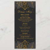 Menu Delicate Gold Leaves Wedding (Voorkant)