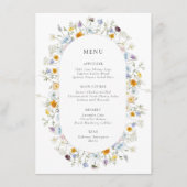 Menu Delicate Wildflower Lijst (Voorkant)