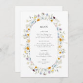 Menu Delicate Wildflower Lijst (Voorkant / Achterkant)