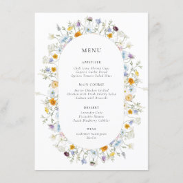 Menu Delicate Wildflower Lijst