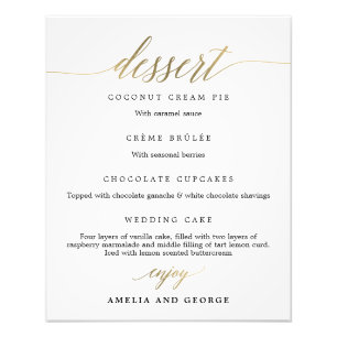 Menu dessert Kies uw grootte Foto Afdruk