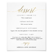 Menu dessert Kies uw grootte Foto Afdruk (Voorkant)