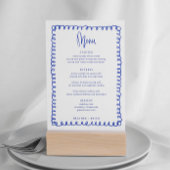 Menu Digitaal Frans Blue Wave Wedding Kaart