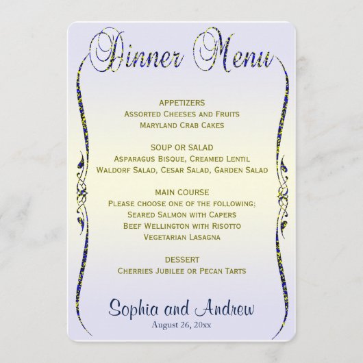Menu Diner (Voorkant)