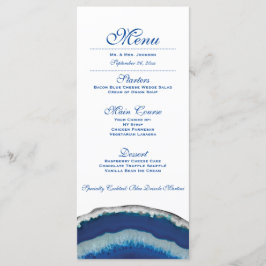 Menu Diner | Blue Agate bruiloft receptie