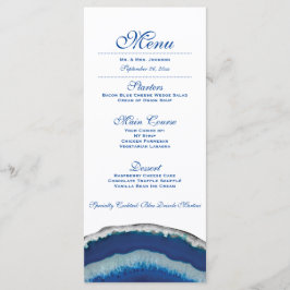 Menu Diner | Blue Agate bruiloft receptie