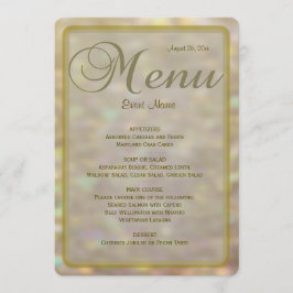 Menu Diner | Gold Bokeh Lights