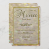 Menu Diner | Gold Bokeh Lights (Voorkant / Achterkant)