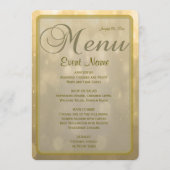 Menu Diner | Golden Bokeh (Voorkant)