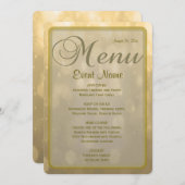 Menu Diner | Golden Bokeh (Voorkant / Achterkant)