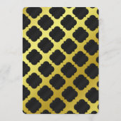 Menu Diner | Goud en zwart quatrefoil (Achterkant)