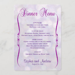 Menu Diner | Lavender Bokeh