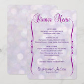 Menu Diner | Lavender Bokeh (Voorkant / Achterkant)