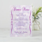 Menu Diner | Lavender Bokeh (Staand voorkant)