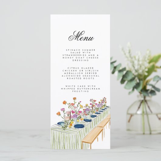 Menu Diner | Poppy + Patrick (Staand voorkant)