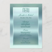 Menu Diner | Satijn Blauwgroen (Voorkant)