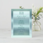 Menu Diner | Satijn Blauwgroen (Staand voorkant)