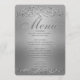 Menu Diner | Silver Shimmer Elegance