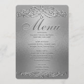 Menu Diner | Silver Shimmer Elegance (Voorkant)