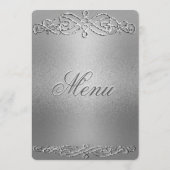 Menu Diner | Silver Shimmer Elegance (Achterkant)
