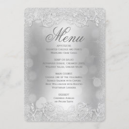 Menu Diner | Zilveren faux glitter