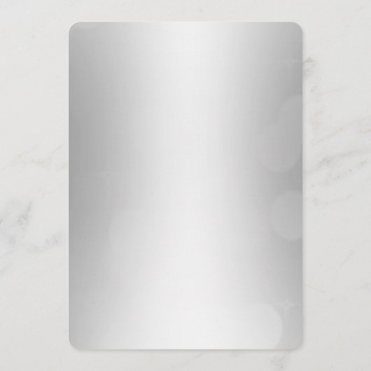 Menu Diner | Zilveren faux glitter (Achterkant)