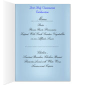 Menu Dinerkaart Eerste Heilige Communie 2 (Binnen (Rechts))