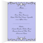 Menu Dinerkaart Zilver Blauw Diamant (Binnen (Rechts))