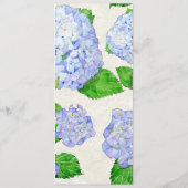 Menu Dinner - Blue Hydrangea Lace Floral Formal (Achterkant)