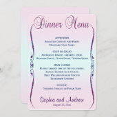 Menu Dinner | Elegant Pastel Glitter (Voorkant / Achterkant)