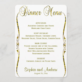 Menu Dinner | Glitter