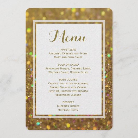 Menu Dinner | Glitter (Voorkant)