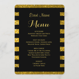 Menu Dinner | Goud en zwarte stropen