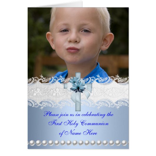 Menu Dinner Kaart First Heilige Communie (Voorkant)