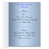 Menu Dinner Kaart First Heilige Communie (Binnen (Rechts))