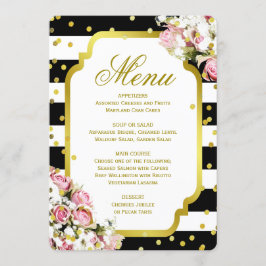 Menu Dinner | Stripes, Rozen, Confetti