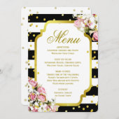 Menu Dinner | Stripes, Rozen, Confetti (Voorkant / Achterkant)